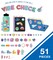Carson Dellosa We Stick Together 51-Piece Vibe Check Bulletin Board Set, Colorful Laptop, Water Bottle, Notebook, and Sticker Accents for Bulletin Board, White Board, and Colorful Classroom D&#xE9;cor